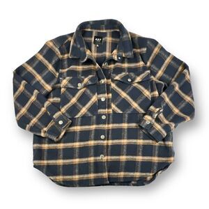 Oat Flannel Shacket Shirt Size Extra Large